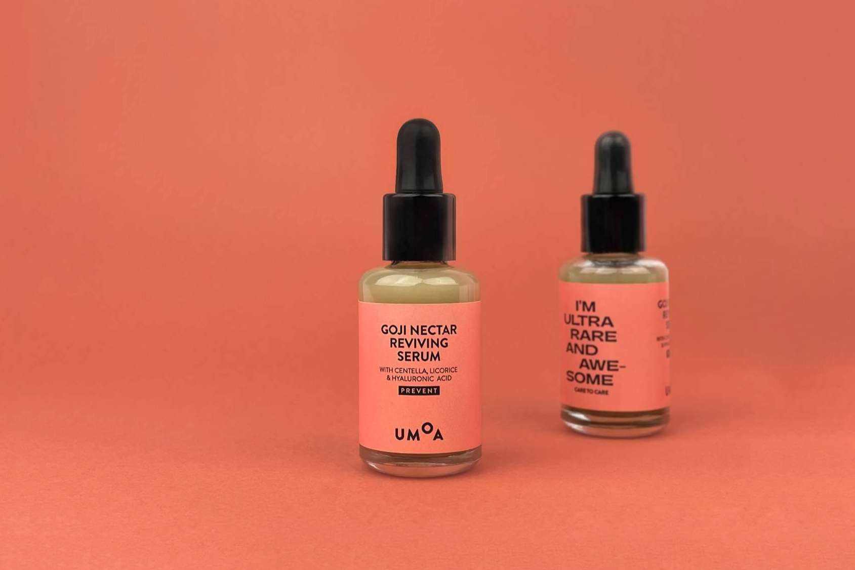El sérum facial Goji Néctar Reviving Serum, uno de los productos más icónicos de la marca UMOA