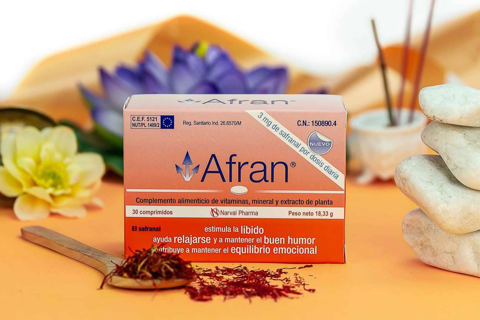 Extracto de azafrán para combatir los sofocos de la menopausia, cualidades del producto Afran