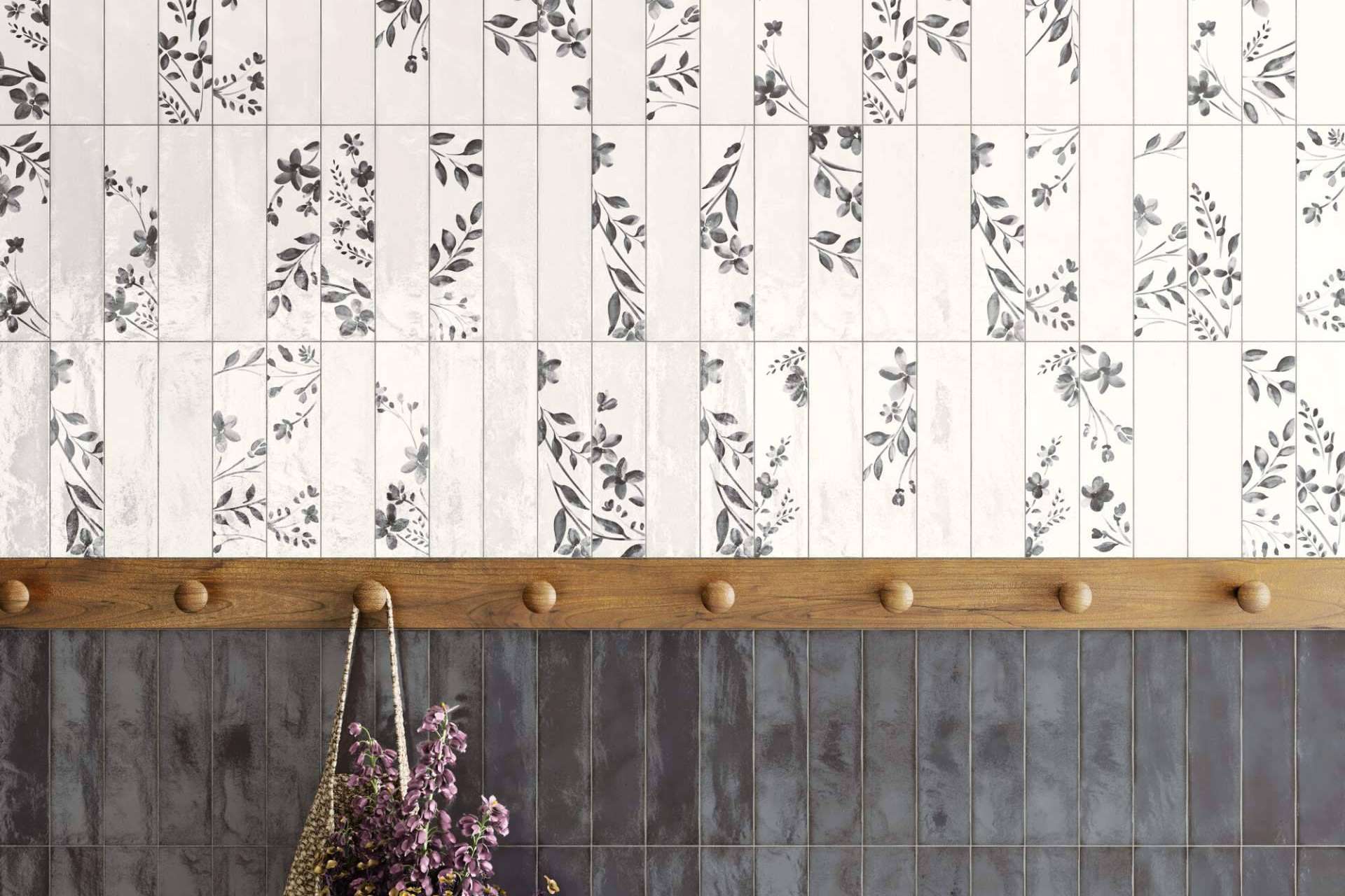 Azulejos decorativos con flores o motivos vegetales, una tendencia de una belleza inigualable