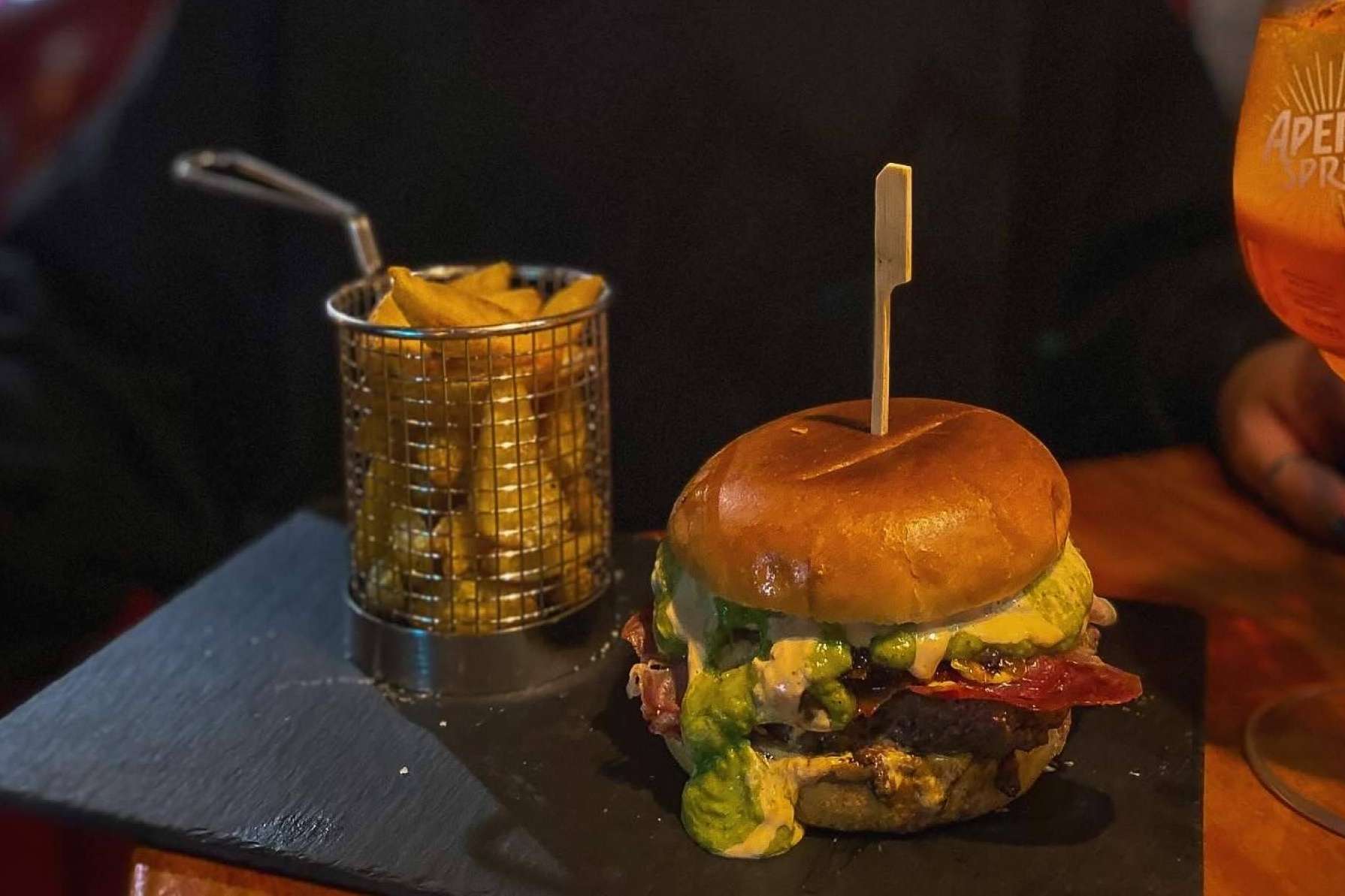 Hamburguesas con carne madurada de manera natural, en New York Crush, Madrid
